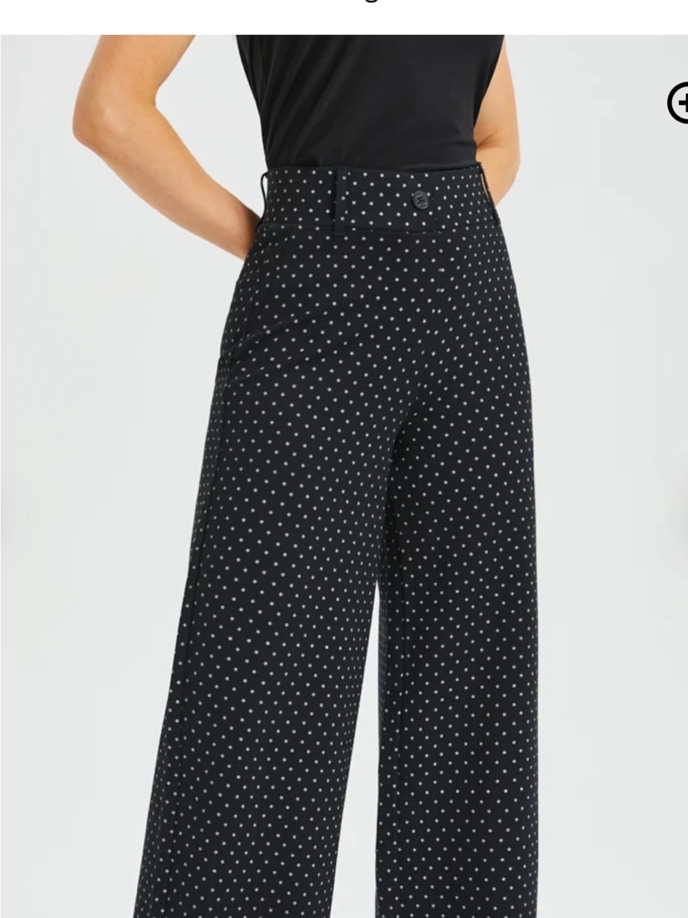 BetaBrand Black  white stars Wide-Leg yoga Pants NWOT medium long 31” inseam